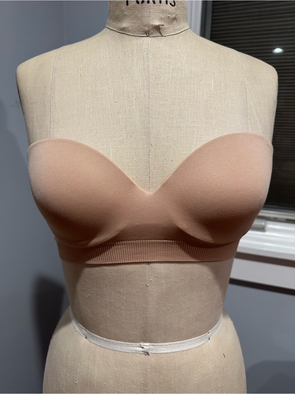 H&M Seamless Strapless Padded Nude Balconette Bra - 34B
